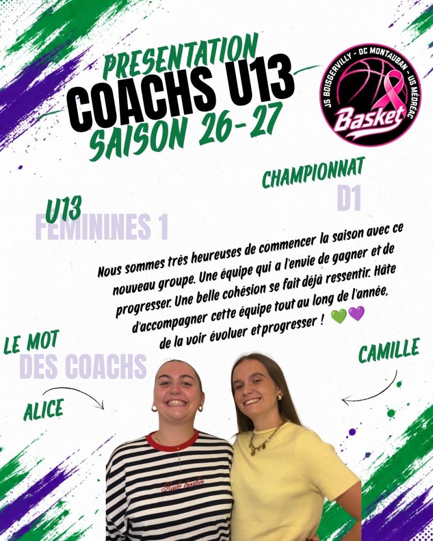 🏀 À LA RENCONTRE DE NOS COACHS - PARTIE 2 : U13 💚💜